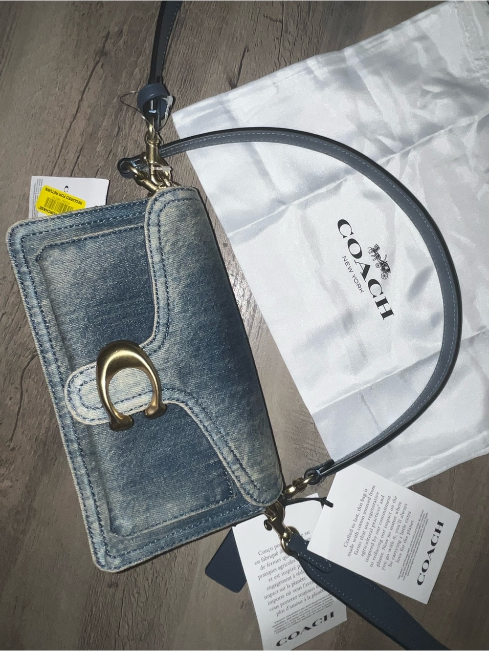Coach Blue Denim Tabby 20